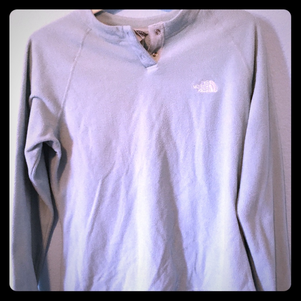 North Face blue fleece pullover